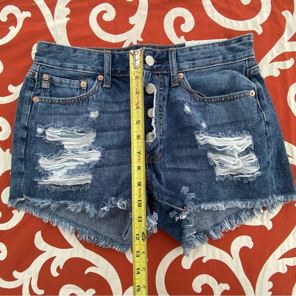 NWT Just USA high rise button fly distressed size medium 8 - Picture 2 of 9